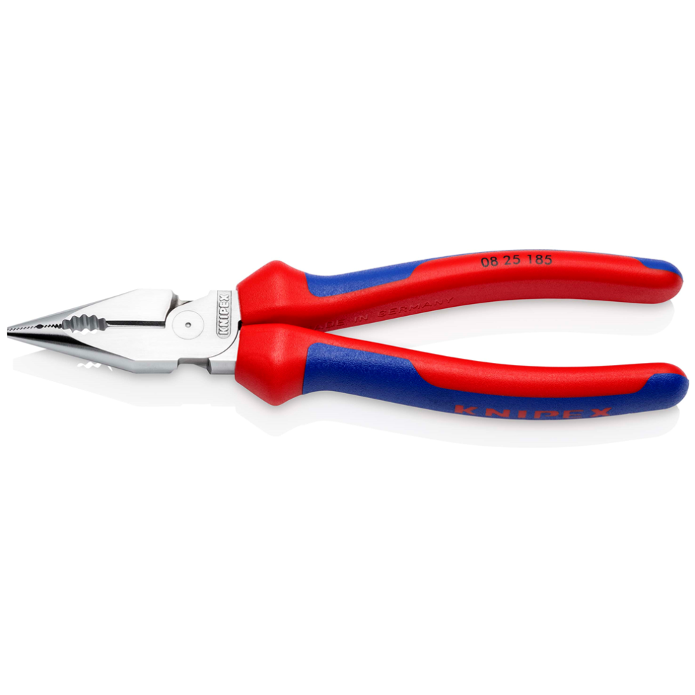 KNIPEX 08 25 185 SB Needle-Nose Combination Pliers with multi-component grips chrome-plated, 185mm - Image 5