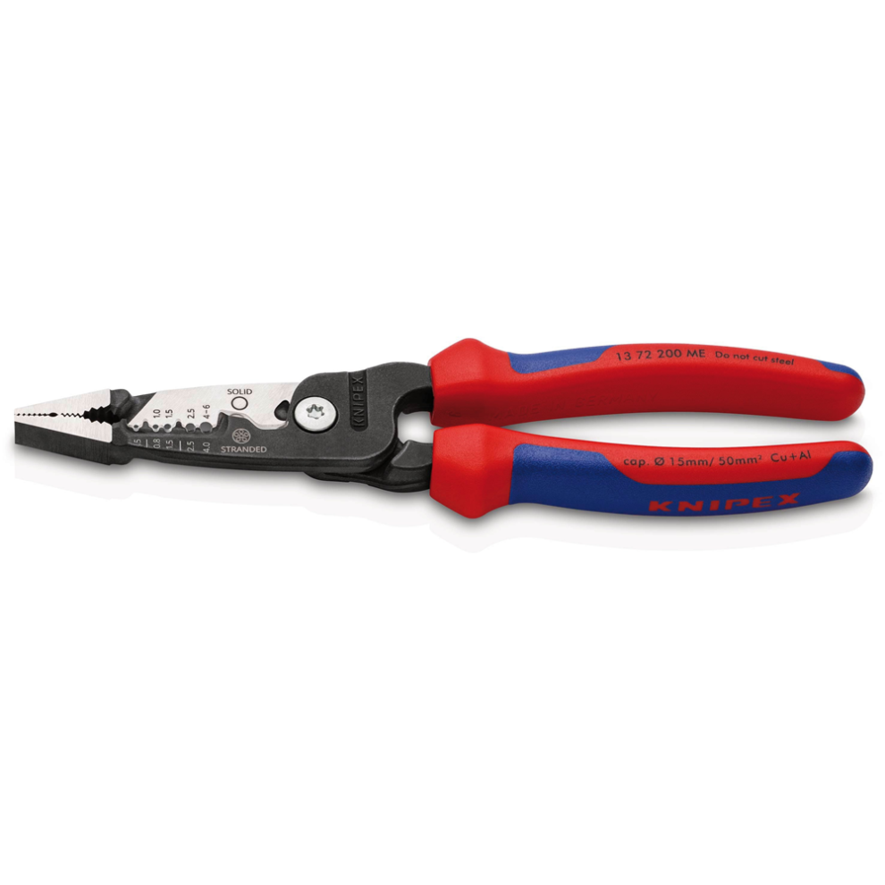 Draper KNIPEX WIRESTRIPPER METRIC 13191 13191 13 72 200 ME Wire Stripper metric version with multi-component grips black atramentized 200mm