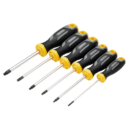 Draper Draper SET 5 - 6PC SET - TAMPER-RESIS Tamperproof Soft Grip Screwdriver Set (6 Piece)