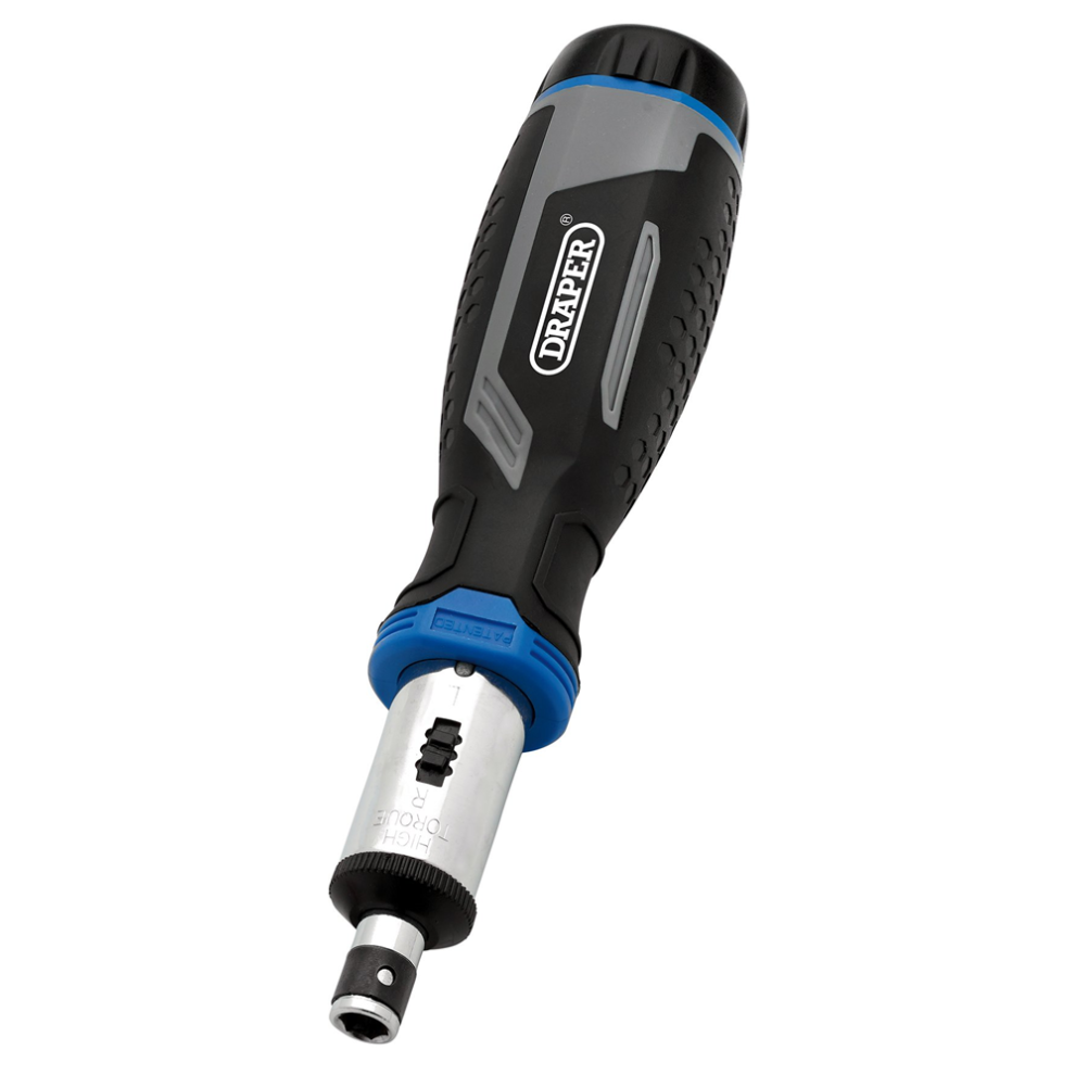 Draper SET 9 - 13PC SET - RATCHET Soft Grip Ratchet Screwdriver and Bit Set, 1/4" (13 Piece)-image-OPC-PFDTPH7-NEW