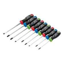 Draper SET 1 - 9PC SET - POUND THRU S Pound Thru Soft Grip Screwdriver Set (9 Piece)