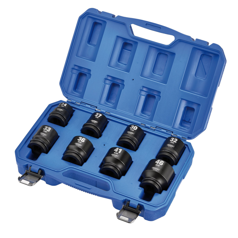 Draper Black Hi-Torq® Metric Impact Socket Set 3/4In Sq. Dr. (8 Piece) Pk 1 20206 - Image 8