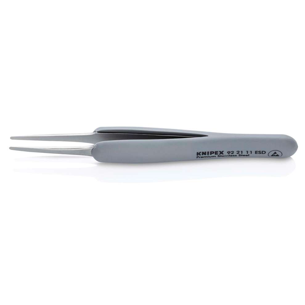 KNIPEX 13195 KNIPEX 92 21 11 ESD Precision Tweezers with rubber handles ESD, 123 - Image 5