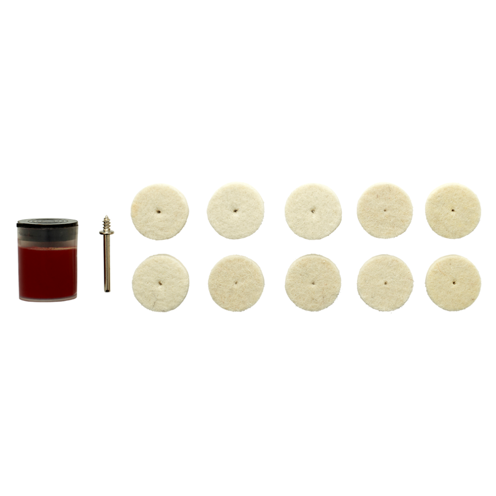 Draper 12PC POLISHING WHEELS SET 08958 Polishing Wheels Set for D20 Engraver/Grinder (12 Piece)