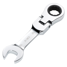 Draper 12MM STUBBY FLEX RACT. SPANNER 27968 27968 HI-TORQÂ Metric Stubby Flexible Head Ratchet Combination Spanner