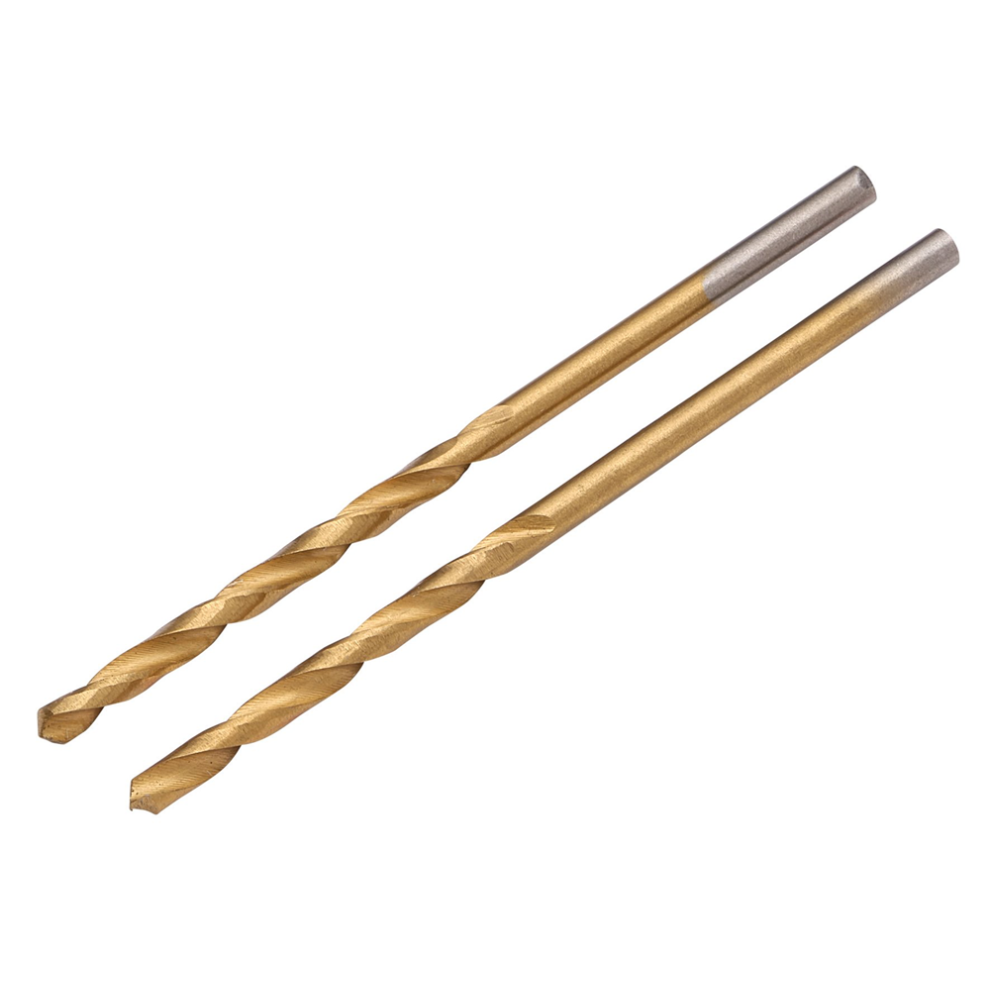 HSS Titanium Nitride Coated Drill Bit 2.0mm x 49mm 2pk Steel Wood Plastic 08860 - Image 9