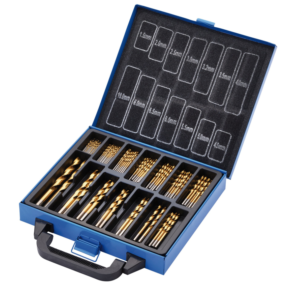 Draper Titanium Drill Bit Set 99Pcs 08887 Hss Titanium Nitride Coated Drill Bit Set (99 Piece)