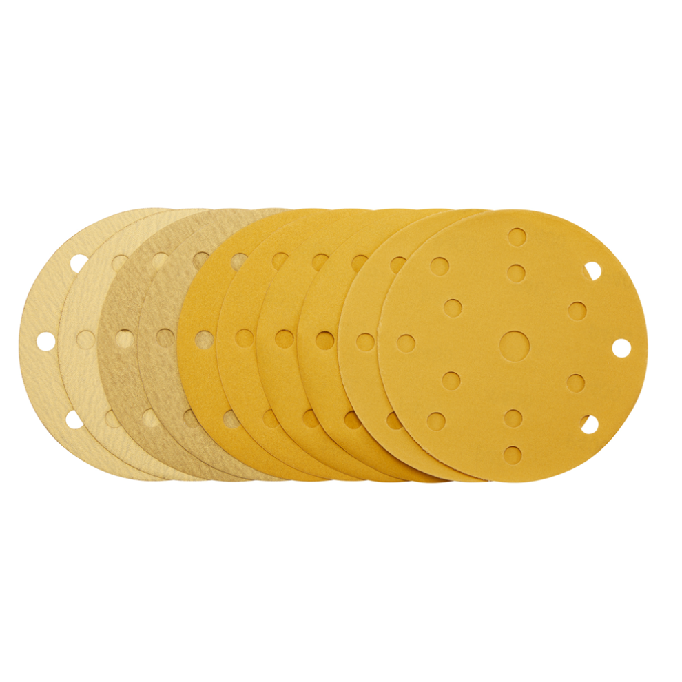 Draper Gold Hook and Loop Sanding Discs 150mm 150mm Assorted Pack of 10 - Image 6