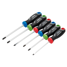 Draper SET 3 - 6PC SET - REGULAR (S) Soft Grip Screwdriver Set (6 Piece)