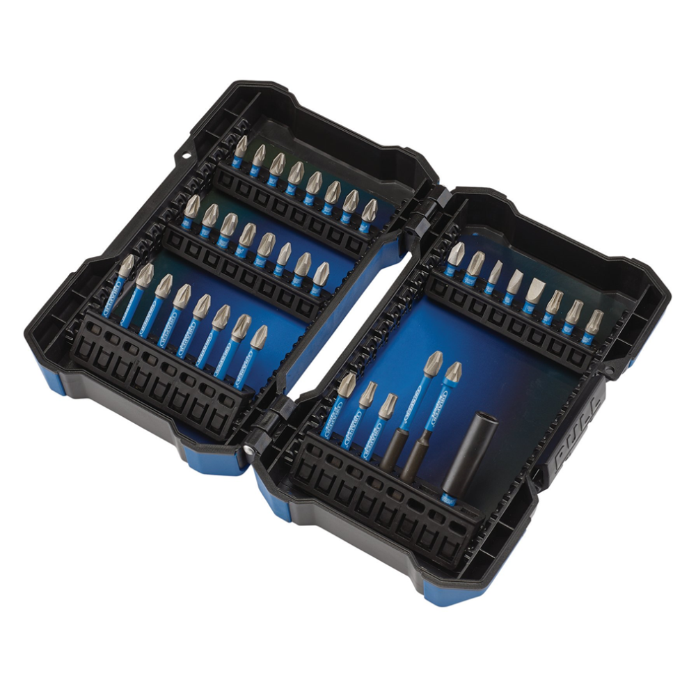 Draper 04929 Impact Rated Screwdriver Bit Set (38 Piece), Blue and Black - Image 8