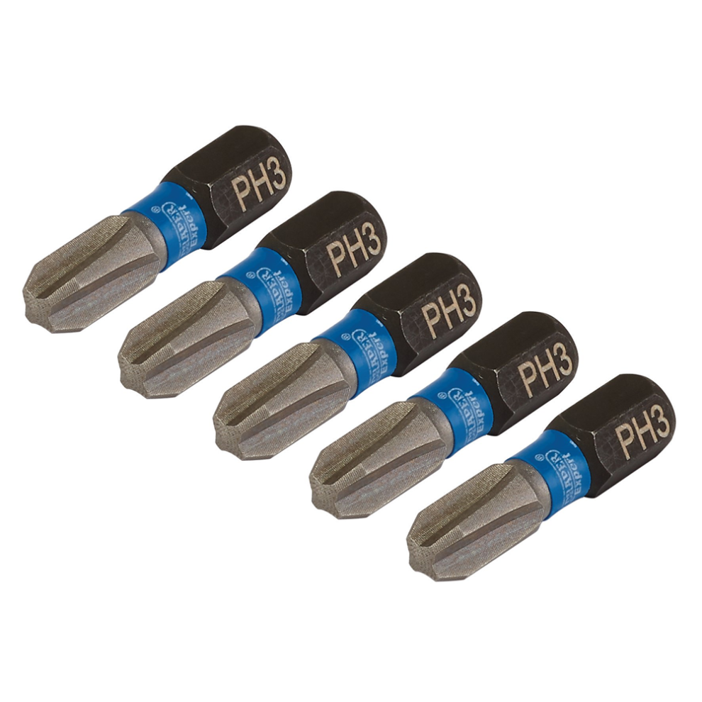 Draper Expert Impact Phillips Screwdriver Bits PH3 25mm Pack of 5 - Image 7