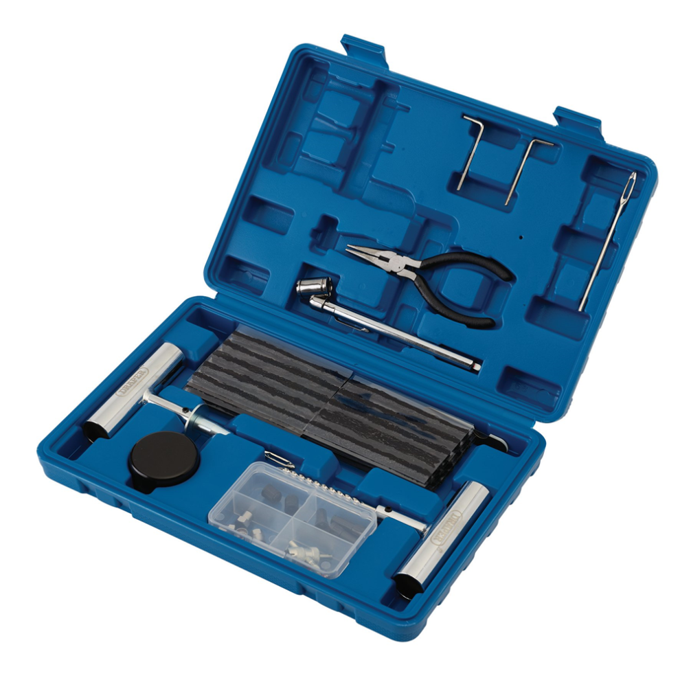 Draper 65PC TYRE PUNCTURE REPAIR KIT 04139 Tyre Puncture Repair Kit for Tubeless Off Road Vehicles (65 Piece)