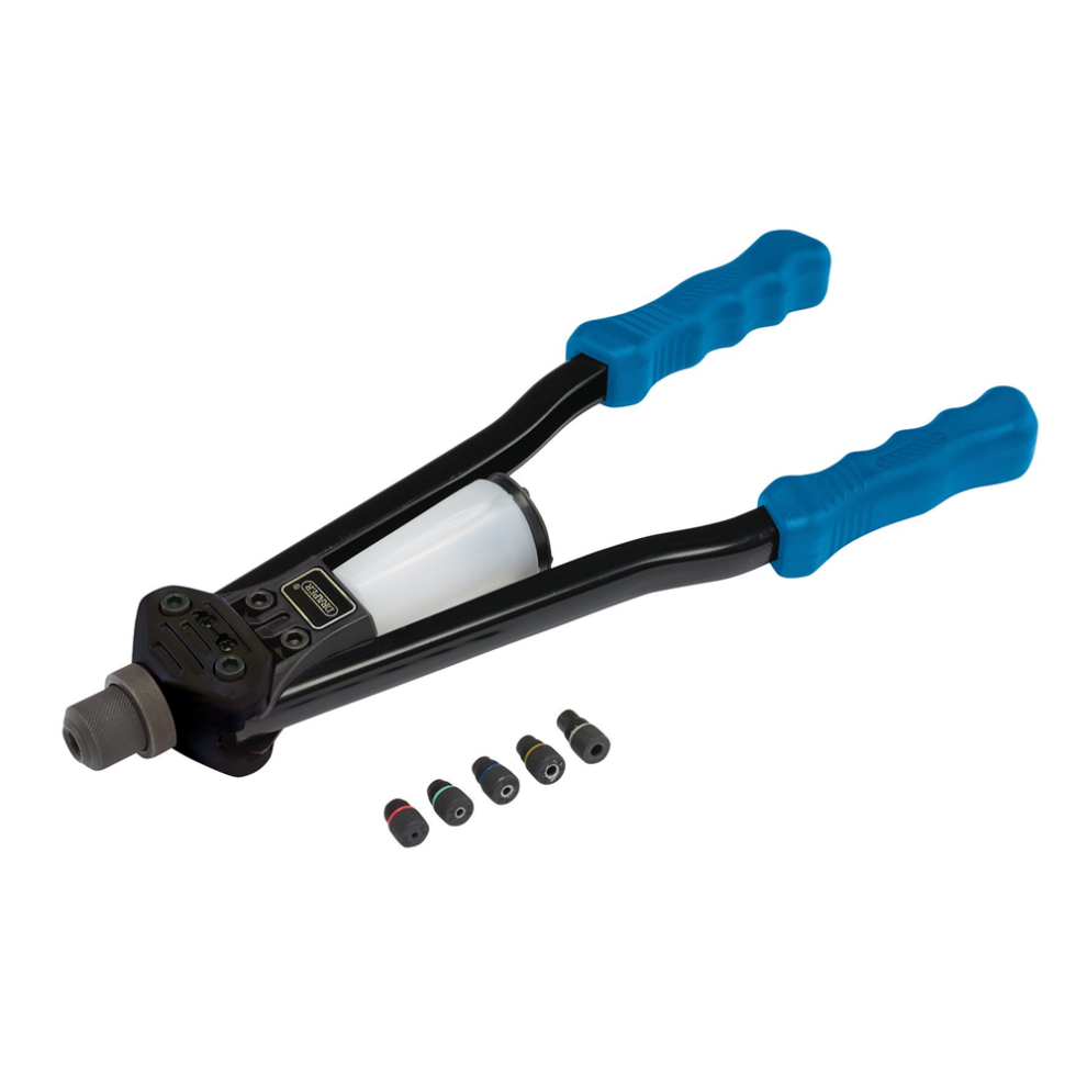 Draper MED ARM RIVETER W/ COL. BOWL 04049 Medium Arm Riveter with Collection Bowl, 380mm