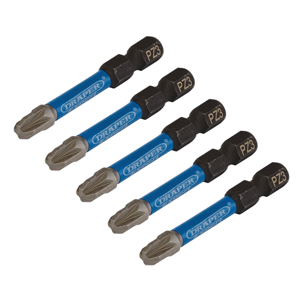 B&Q - Expert Pz-Type Impact Screwdriver BitsNo.3 X 50mm1/4" Hex (Pack Of 5) 05648 - Image 8