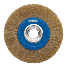 Draper BENCH GRINDER WIRE WHEEL 200MM 08067 Brassed Steel Bench Grinder Wire Wheel Brushes