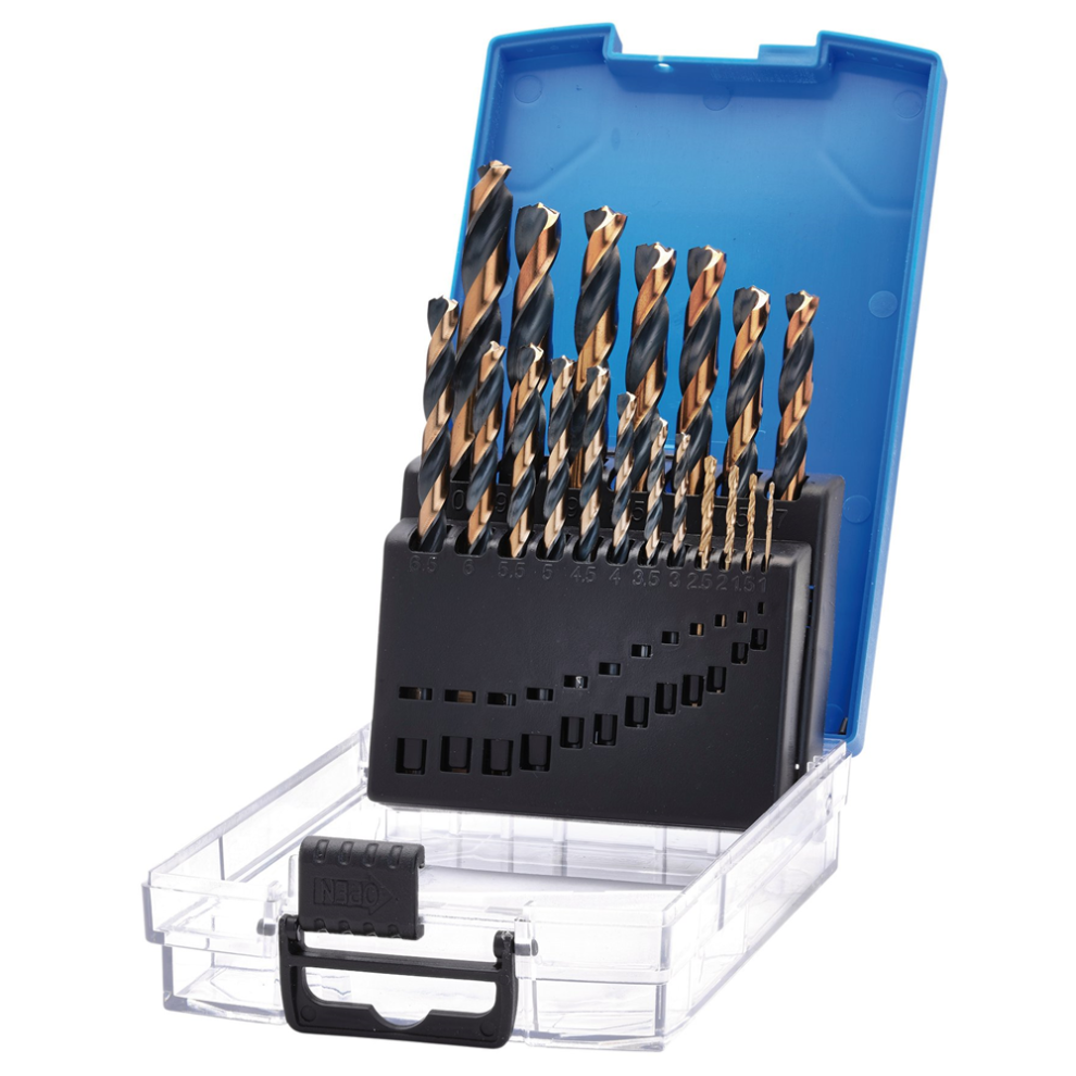 Draper 19pcs HSS Turbo Titanium Drill Bit Set 1.0-10.0mm - 09104 - for Steel, Non-Ferrous Metals, Wood and Hard Plastic - Image 10