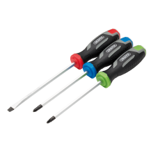 Draper SET 1 - 3PC SET - POUND THRU S Pound Thru Soft Grip Screwdriver Set (3 Piece)