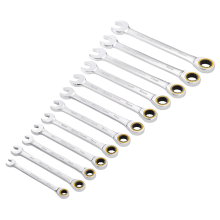 Draper 12PC RATCHETING SPANNER SET 03897 HI-TORQÂ Metric Ratchet Combination Spanner Set (12 Piece)