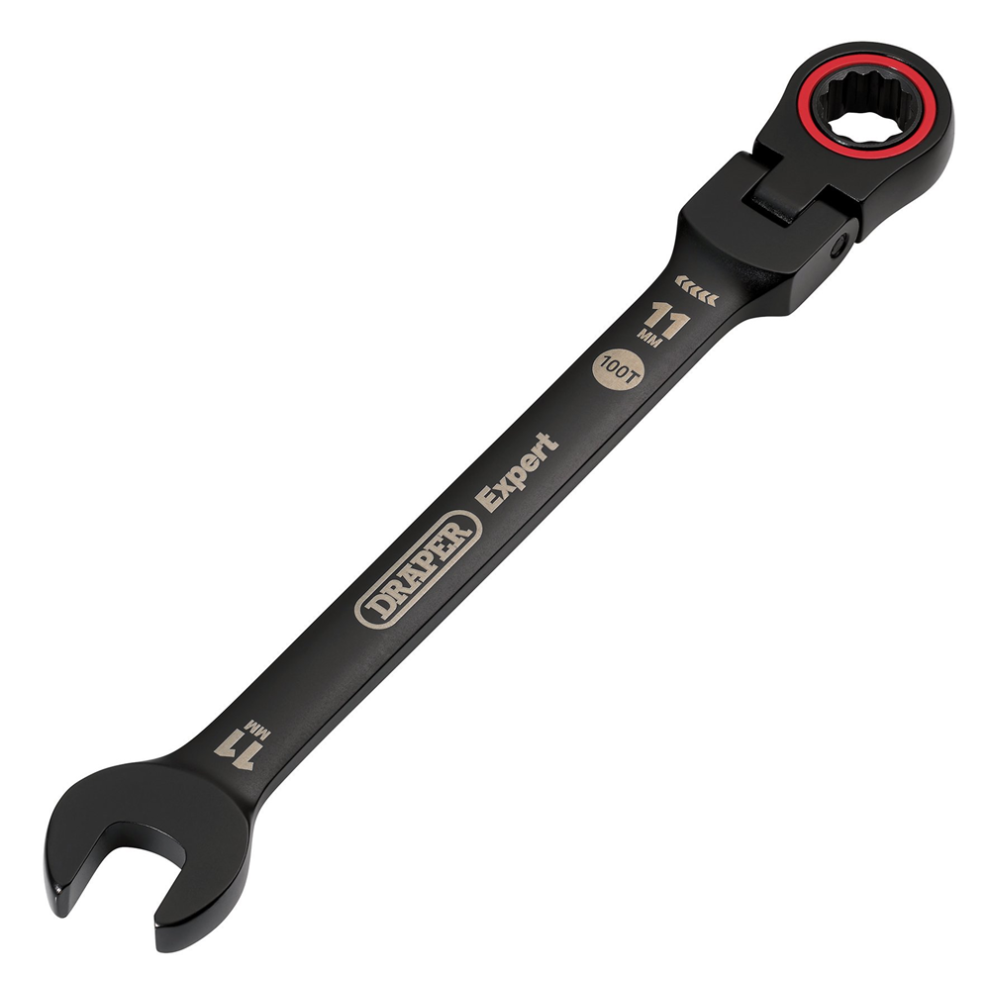 Draper Expert Hi-Torq Flexible Head Ratchet Combination Spanner 11mm - Image 8