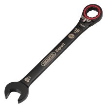 Draper 19MM REVERS. RATCHET SPANNER 03909 HI-TORQÂ Metric Reversible Ratchet Combination Spanners, Black