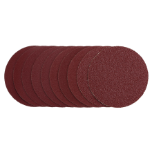 Draper 125MM SANDING DISC ASSRTD GRIT 03158 Sanding Discs, 125mm, Hook & Loop (Pack of 10)