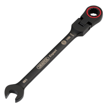 Draper 8MM FLEX HEAD RATCHET SPANNER 03914 HI-TORQÂ Metric Flexible Head Ratchet Combination Spanners, Black