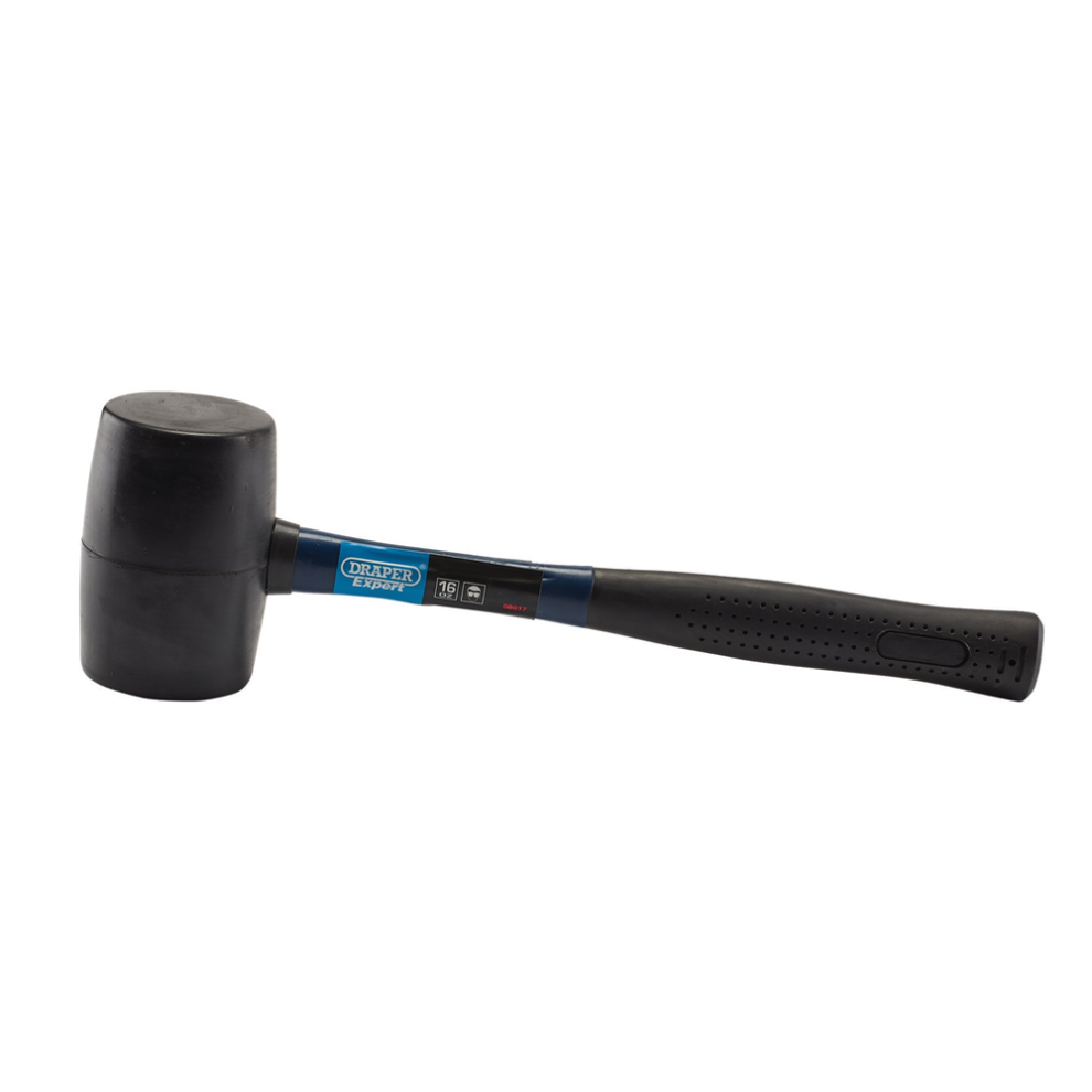 Draper Rubber Mallet-Fibreglass Shaft 08017 Rubber Mallet With Fibreglass Shaft, 450G/16Oz