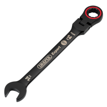 Draper 14MM FLEX HEAD RATCHET SPANNER 03920 HI-TORQÂ Metric Flexible Head Ratchet Combination Spanners, Black