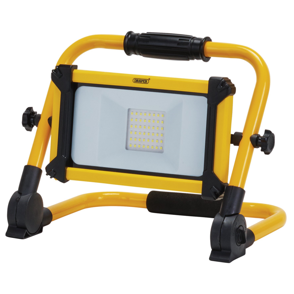 Draper 30W 3300LM FOLDING SITELIGHT 03185 230V Rechargeable Folding Site Light, 30W, 3300 Lumens