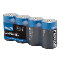 Draper D BATTERIES - PACK OF 4 03979 Draper PowerUP Ultra Alkaline Batteries