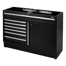 Draper 7 DRAWER BASE UNIT 54INCH 08437 BUNKERÂ Modular Floor Cabinet, 7 Drawer, 1360mm