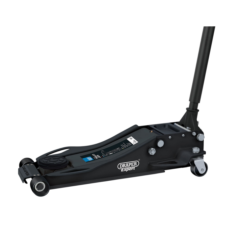 Draper Black Expert Tj3-Bp Professional Low Profile Fast Lift Garage Trolley Jack - Image 7