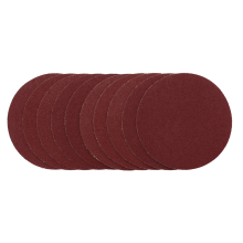 Draper 125mm Sanding Discs 80G (02694) Pack of 10, Hook & Loop, Aluminium Oxide, E-Weight Backing, Anti-Static