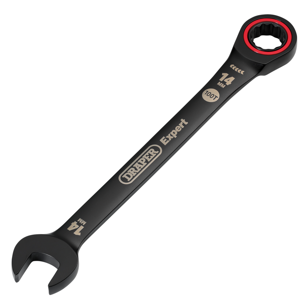 Draper Expert Hi-Torq Ratchet Combination Spanner 14mm - Image 8