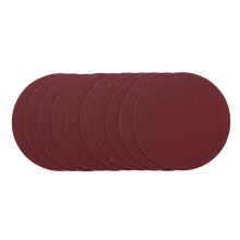 Draper 125MM SANDING DISC 120G 02695 Sanding Discs, 125mm, Hook & Loop (Pack of 10)