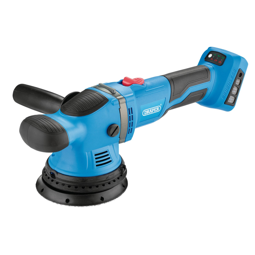Draper D20 5 RANDOM ORBIT POLISHER 58318 58318 D20 20V Brushless Random Orbit Polisher, 125mm (Sold Bare)