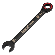 Draper 18.0MM RATCHETING SPANNER 03891 HI-TORQÂ Metric Ratchet Combination Spanners, Black