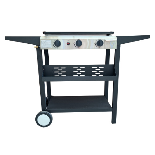 Stainless Steel 3 Burner Gas Stove with Stand Outdoor Camp Grill BBQ