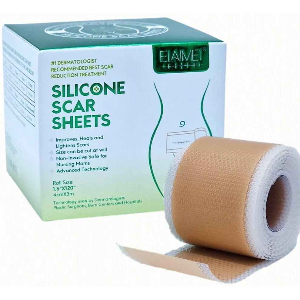 Elaimei Silicone Scar Sheet MEDICAL GRADE Scar Removal Silicone Tape Treatment