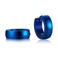 (EH114L1) Cute Hoop Earrings Mens Punk Stainless Steel Huggie Earrings