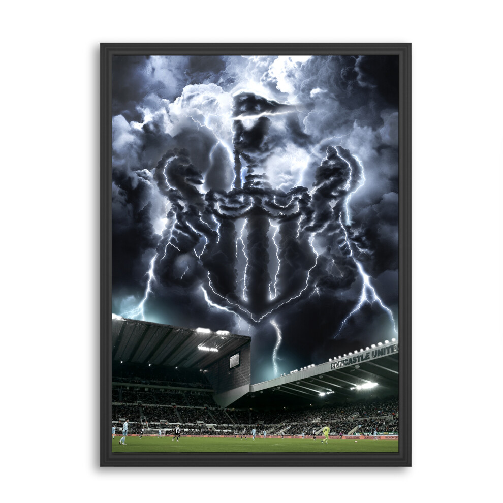 Newcastle FC Poster, Magic Wall Art, Animated, St James Park Stadium Print, A3 Poster, Newcastle United Gifts for Dad, Kids, Son, Bedroom, Man Cave