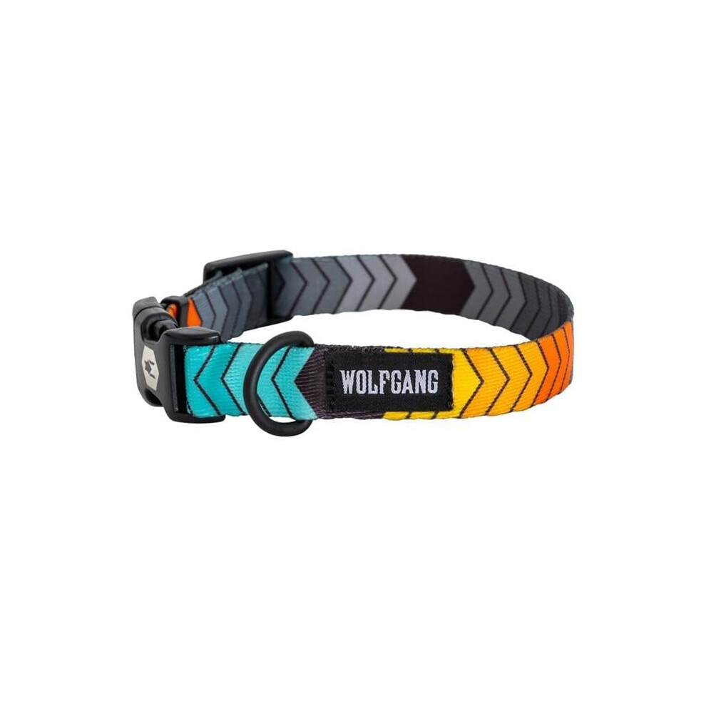 Photos - Dog Clothing Wolfgang 8093076 18 in. Multi Color Chev Tech Polyester Dog Adjustable Collar, Medium