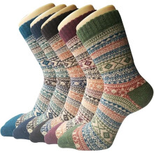 5Pcs Womens Wool Socks Winter Warm Socks Thick Knit Cabin Cozy Crew Soft Socks Gifts for Women