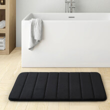 (40 X 60 cm, Black) Non Slip Bath Mats Memory Foam Door Bath Tub Mats