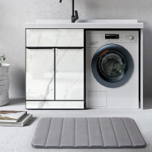 (50 X 80 cm, Grey) Non Slip Bath Mats Memory Foam Door Bath Tub Mats