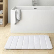 (40 X 60 cm, White) Non Slip Bath Mats Memory Foam Door Bath Tub Mats