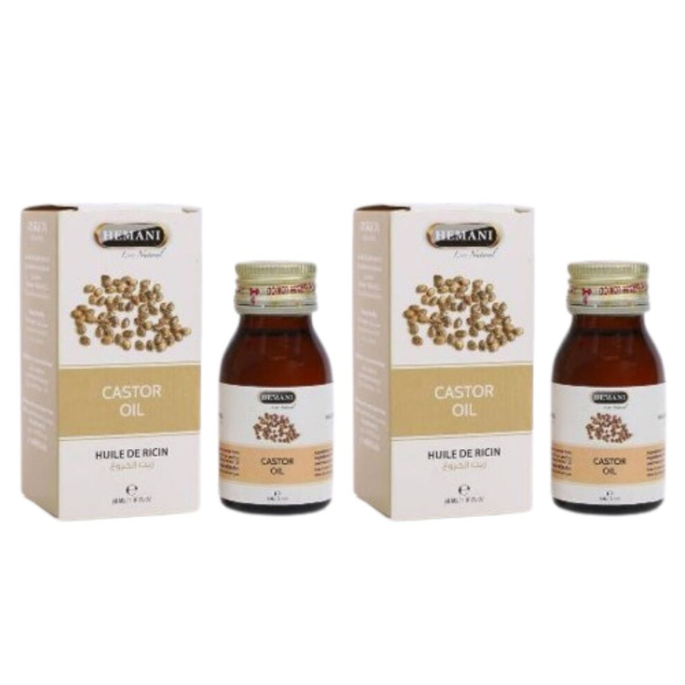 Hemani Castor Herbal Oil 30ml Pack Of 2 |Anti-inflammatory & Anti-oxidant |Promote Hair Growth |Anti-dandruff |Relieves Constipation |Multipurpose Oil