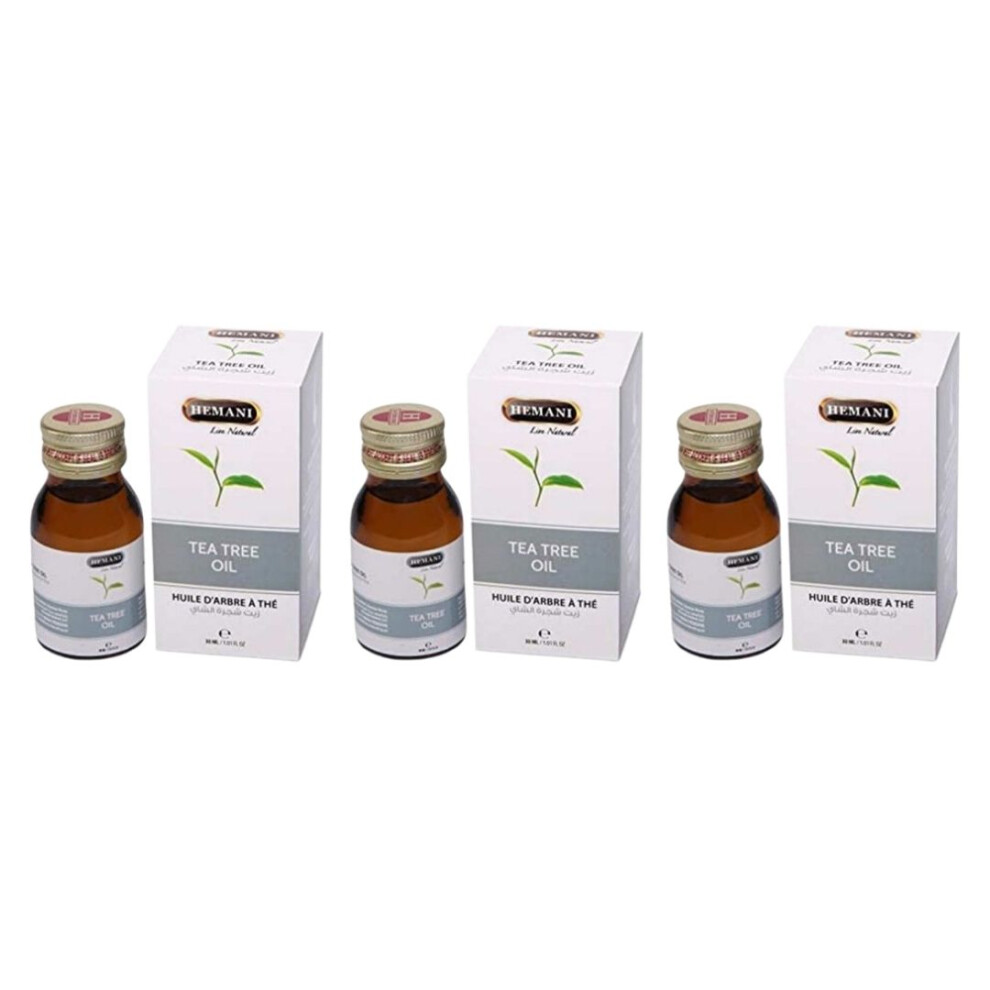 Hemani Tea Tree Herbal Oil 30ml Pack Of 3 |Antibacterial & Antiseptic Properties |Essential Oil & Multipurpose Oil