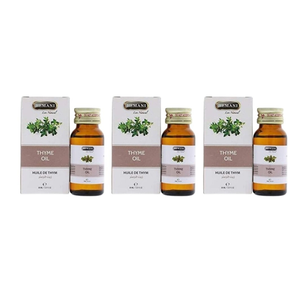 Hemani Thyme Herbal Oil 30ml Pack Of 3 |relieving illnesses, Coughs & Chest Congestion |Essential Oil & Multipurpose Oil