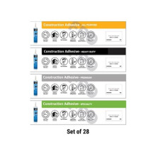 Retail First 9097761 Standard Construction Adhesives Pop Hardware Sign Kit
